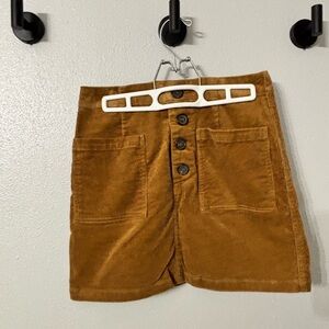 Rust Corduroy Women's Skirt